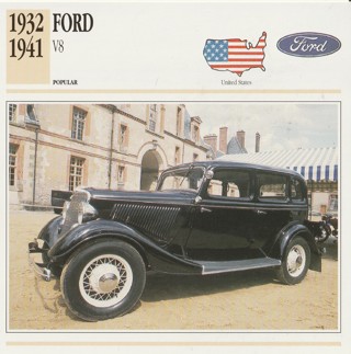 Classic Cars 6 x 6 inches Leaflet: 1932-1941 Ford V8