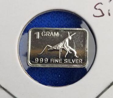 .999 pure fine ☆Silver☆ gram art bar Collectable ~ Praying Mantis ~