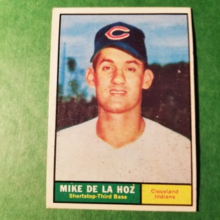 1961 - TOPPS BASEBALL CARD NO. 191 - MIKE DE LA HOZ- INDIANS