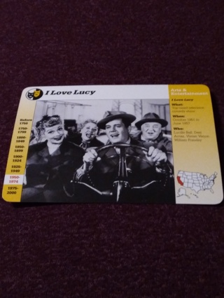 Grolier Story of America Card - I Love Lucy