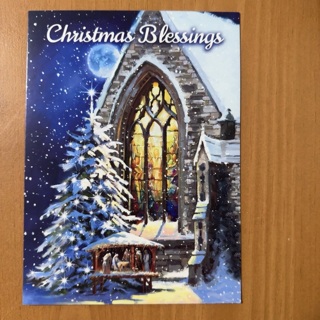 Church Window Christmas Card 