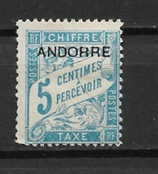 1931 Andorra (French) ScJ1 ½c Postage Due MH