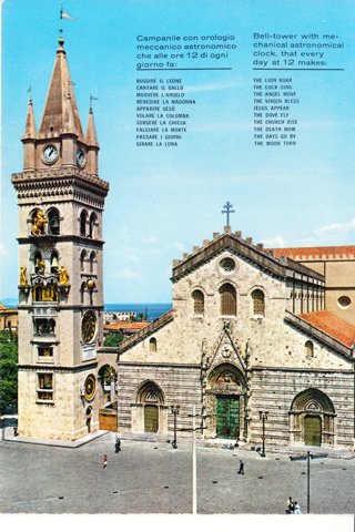 Vintage Postcard The Cathedral, Messina, Italy