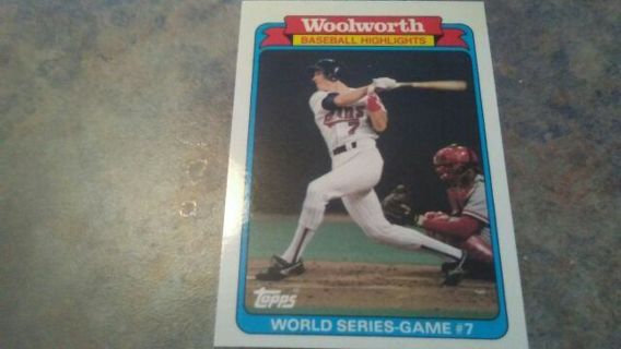 1988 TOPPS WOOLWORTH WORLD SERIES GAME 7 GREG GAGNE BASEBALL CARD# 32 OF 33