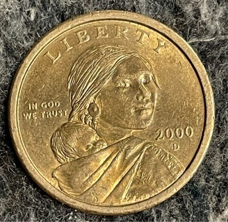 2000 D Sacagawea One Dollar About Uncirculated 