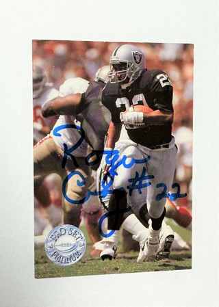 Autographed 1991 Pro Set Platinum #210 ROGER CRAIG Los Angeles Raiders