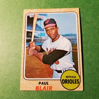 1968 - TOPPS EXMT - NRMT BASEBALL - CARD NO. 135 - PAUL BLAIR - ORIOLES