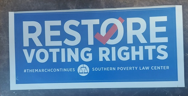 Restore Voting Rights Decal 