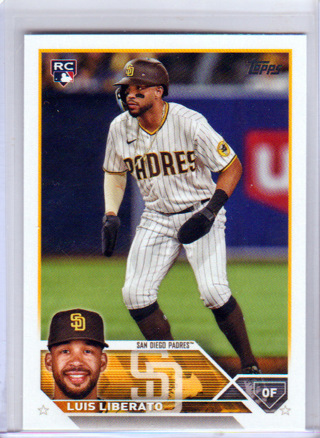 Luis Liberato, 2023 Topps ROOKIE Card #659, San Diego Padres, (L6)