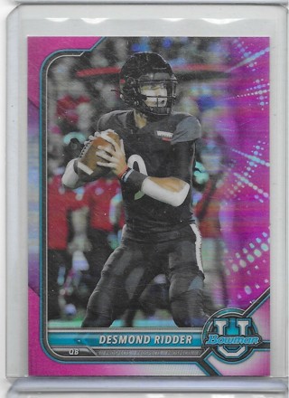 Desmond Ridder 2022 Bowman Chrome University Pink Refractor #98