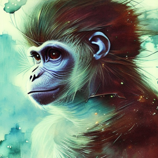 Listia Digital Collectible: [A17] Monkey Art Collection: #010