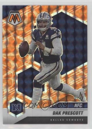 2021 Panini Mosaic - Mosaic Reactive Orange Prizm #202 - Variations NFC - Dak Prescott