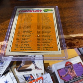 1977 topps checklist 133-264 baseball card 