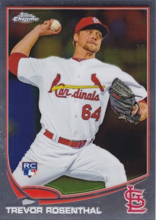 Trevor Rosenthal 2013 Topps Chrome Rookie Card St. Louis Cardinals