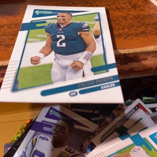 2021 donruss jalen hurts football card 