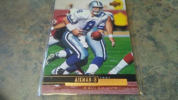 1999 UPPER DECK TROY AIKMAN DALLAS COWBOYS FOOTBALL CARD# 57 HALL OF FAMER