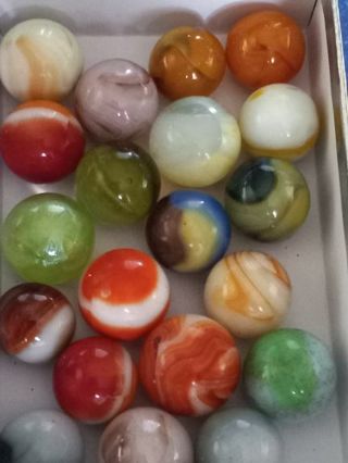 Mix Lot of 20 Vintage Marbles