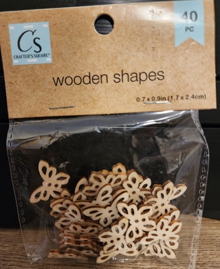 NEW - Crafter's Square - Wood Butterfly Shapes - 40 pieces
