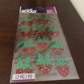 Sticko dimensional strawberry stickers 