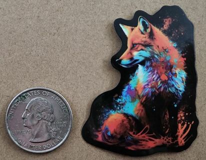 Neon Fox Sticker