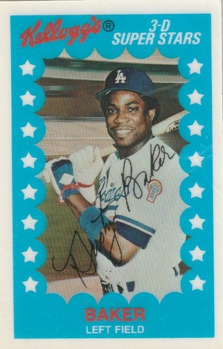 1982 Kellogg's 3-D Super Stars Dusty Baker #50 Baseball Dodgers