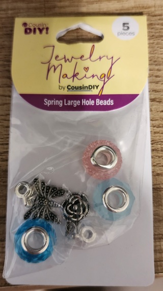 NEW - Cousin DIY! - Large Hole Beads & Charms - Package of 5