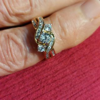 Gold over sterling new ring sz 7 retails $218