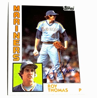 Autographed 1984 Topps Roy Thomas Seattle Mariners #181