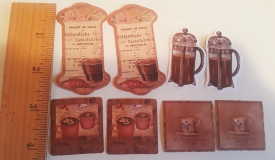 8 Vintage Victorian Coffee-Themed Scrapbooking pages