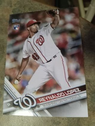 2017 TOPPS REYNALDO LOPEZ WASHINGTON NATIONALS BASEBALL CARD# 120