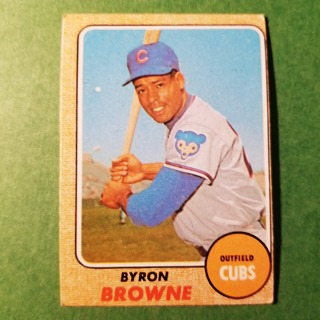 1968 - TOPPS BASEBALL CARD NO. 296 - BYRON BROWNE - CUBS