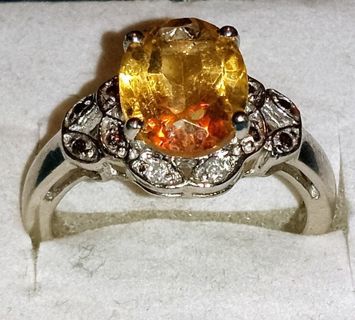 Sterling and Citrine Ring