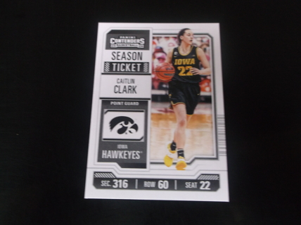 2024 Panini Caitlin Clark Collection Contenders Season Ticket  insert  card   # CC1