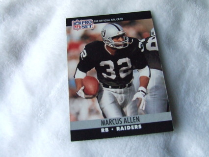 1990 Marcus Allen Los Angeles Raiders Pro Set Card #538 Hall of Famer