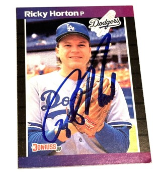 Ricky Horton Signed 1989 Donruss #582 Card Los Angeles Dodgers