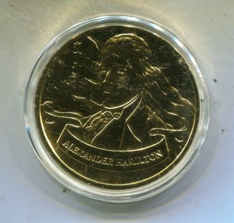 Alexander Hamilton U.S. Founding Fathers Medal 24 K G.P. -Proof