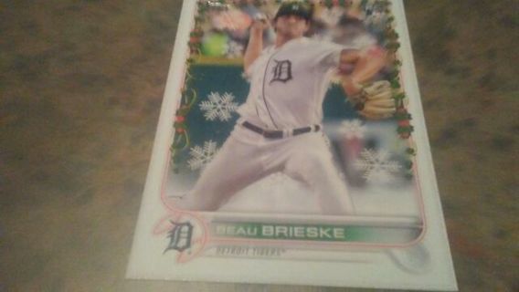 2022 TOPPS BEAU BRIESKIE DETROIT TIGERS BASEBALL CARD# HW104