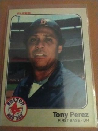 Tony Perez Red Sox 83 Fleer