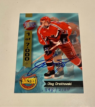 Oleg Orekhovski Rookie Auto Hockey Card