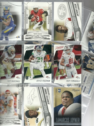 Huge Fun Pack of Football Cards (14 cards) 2023 and older cards 49er's, Broncos, Rams