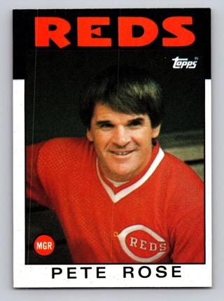 1986 Topps #741 Pete Rose Cincinnati Reds Baseball Card