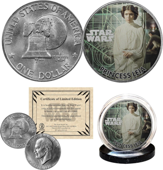 [NEW] Star Wars - Princess Leia - Officially Licensed 1976 Eisenhower Dollar | U.S. Mint Coin
