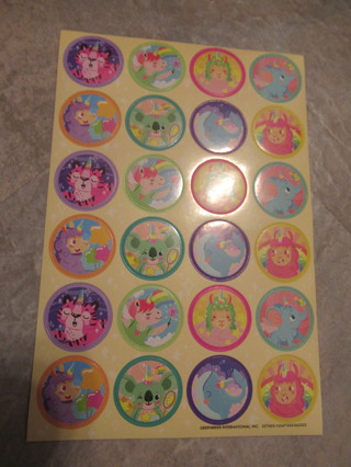 Fun sheet of  Colorful  MYSTICAL Little creatures stickers