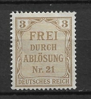 1903 Germany ScOL2 3pf Official for use in Prussia MH