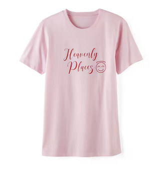 womens t-shirt Heavenly Places sizes L or 1x