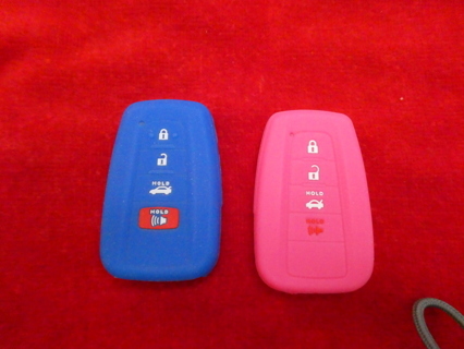 4 Button Key Fob Covers 1 Blue 1 Pink