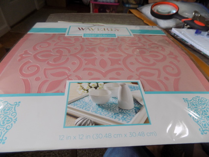 NIP Waverly Inspirations lacey stencil # 1   12 inch squre