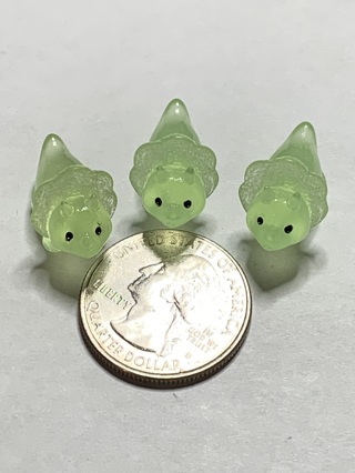 MINI DINOSAURS~#2~SET OF 3~GLOW IN THE DARK~FREE SHIPPING!