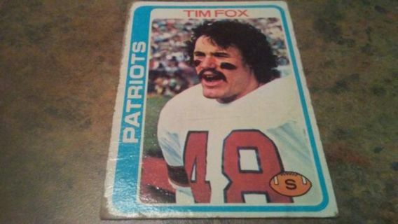 1978 TOPPS TIM FOX NEW ENGLAND PATRIOTS FOOTBALL CARD# 242