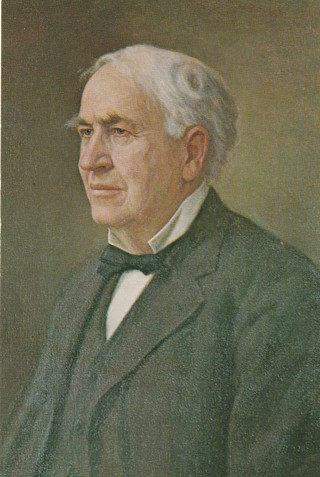 Vintage Unused Postcard: b: Thomas Edison